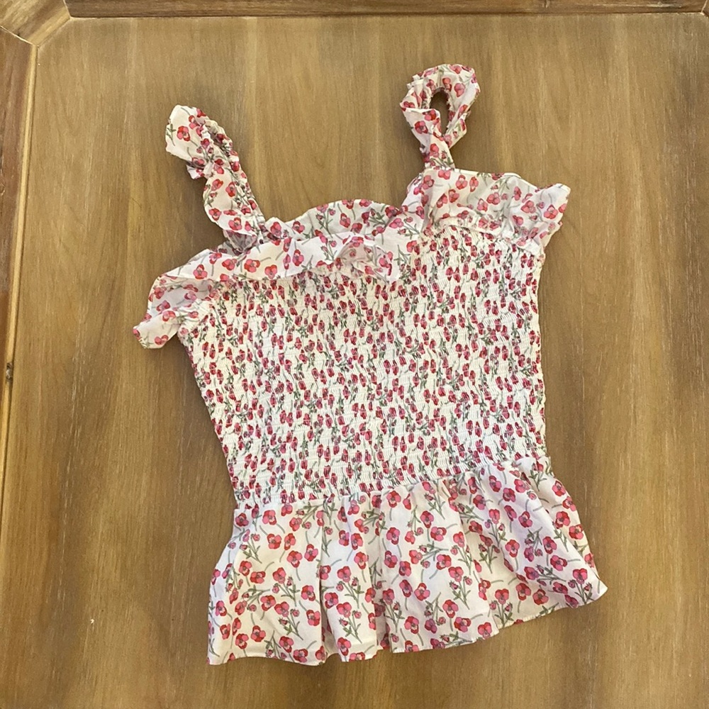 J. Crew Smocked Top